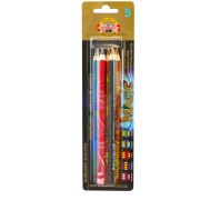 Карандаш с многоцв. грифелем Koh-I-Noor «Magic America. Original. Fire. Tropical. Neon», 5шт., утолщ., шестигран., блистер (ПОД ЗАКАЗ)