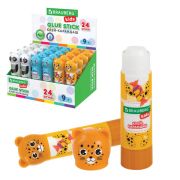 Клей-карандаш «BRAUBERG» Kids «Зверята: панда, слон и леопард» 9 г, 271139