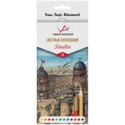Карандаши цветные Vista-Artista «Studio», 12цв., картон, европодвес