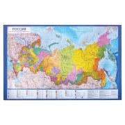 Коврик-подкладка настольный для письма (590х380 мм), с картой России, BRAUBERG, 236776
