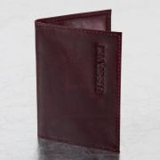Обложка для паспорта натуральная кожа «Virginia», «PASSPORT», бордовая, BRAUBERG, 237187