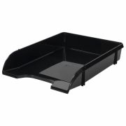 Лоток горизонтальный для бумаг BRAUBERG «Classic», 330х255х62 мм, черный, 237285