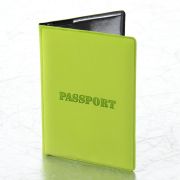 Обложка для паспорта, мягкий полиуретан, «PASSPORT», салатовая, STAFF, 237607