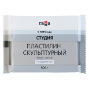 Пластилин скульптурный «Гамма» 500 г, белый, мягкий