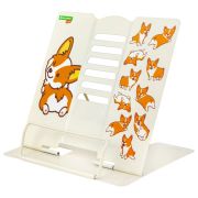 Подставка для книг и учебников большая BRAUBERG KIDS «Corgi Pup», регулируемый угол наклона, металлическая, 238054