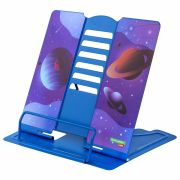 Подставка для книг и учебников большая BRAUBERG KIDS «Outer Space», регулируемый угол наклона, металлическая, 238055