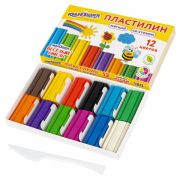 Пластилин 12 цв. «ЮНЛАНДИЯ» ВЕСЕЛЫЙ ШМЕЛЬ, 180 г, 106672