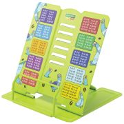 Подставка для книг и учебников большая BRAUBERG KIDS «Funny Pigeons» с таблицей умножения, регулируемый угол наклона, металлическая, 238961