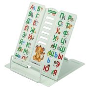 Подставка для книг BRAUBERG KIDS mini, «Animals», с алфавитом, регулируемый угол наклона, металлическая, 238965