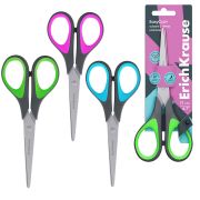 Ножницы ERICH KRAUSE «EasyCut+», 17 см, ассорти, блистер, 35099