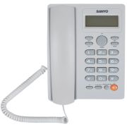 Телефон SANYO RA-S306W, спикерфон, память 50 номеров, тональный / импульсный режим, белый