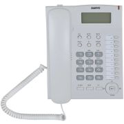Телефон SANYO RA-S517W, спикерфон, память 30 номеров, тональный / импульсный режим, белый