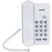 Телефон проводной SANYO RA-S108W, тональный / импульсный режим, повтор, белый