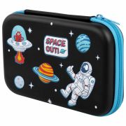Пенал BRAUBERG KIDS большой удобный с откидной планкой, ЭВА, 22х15х4 см, «Открытый космос», 271556