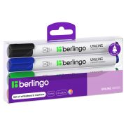 Набор маркеров для белых досок Berlingo «Uniline WB300» 04цв., пулевидный, 3мм, PET