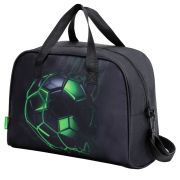 Сумка для занятий BRAUBERG KIDS с ручками, плечевой ремень, 35x25x15 см, «Зеленый мяч», 272377