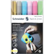 Набор маркеров акриловых Schneider «Paint-it 310», 2мм, ассорти, 6шт.