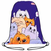 Мешок для обуви ПИФАГОР, 1 отделение, 42х34 см, «Кошачий привет», 272382