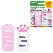 Корректирующая лента BRAUBERG KIDS «ЛАПКИ», 5 мм х 6 м, ВЫГОДНАЯ УПАКОВКА 2 штуки в блистере, 272498