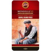 Карандаши акварельные Koh-I-Noor «Mondeluz Old Man 3722», 12цв., заточен., метал. пенал (ПОД ЗАКАЗ)