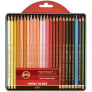 Карандаши цветные художественные Koh-I-Noor «Polycolor Portrait 3824» 24цв., заточен., метал. пенал (ПОД ЗАКАЗ)