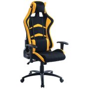Кресло игровое Helmi HL-G07 «Pointer», ткань черная/желтая, 2 подушки