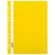 Скоросшиватель пластиковый с перфорацией BRAUBERG EXTRA, А4, 140/180 мкм, желтый, 272899