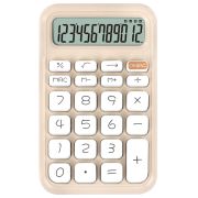 Калькулятор настольный BRAUBERG KW-500-BG (93x148 мм), 3D-кнопки, 12 разрядов, бежевый, 272955