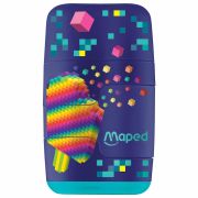 Точилка с ластиком 2 в 1 MAPED (Франция) «Pixel Party Connect», 2 отверстия, 049223