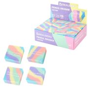 Ластик «PASTEL», 34х34х14 мм, квадратный, ассорти, ЭКО ПВХ, BRAUBERG, 273210
