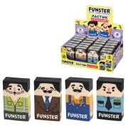 Ластик изменяющийся FUNSTER (ФАНСТЕР) «ЛЫСЫЙ МЭН», 50х30х12 мм, картонный держатель, ассорти, 274022
