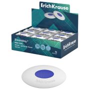 Ластик ERICH KRAUSE «SmartWay Mini Oval», 41х29х9 мм, белый, овальный, пластиковый держатель, 45533