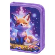 Пенал BRAUBERG KIDS, 1 отделение, 2 откидные планки, 21х14 см, «Лисичкин дзен», 274544