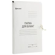 Папка с завязками, картон, 300 г/м2, «Brauberg» 124567