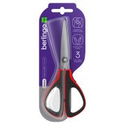 Ножницы Berlingo «Easycut 300», 17,5см, красные, мягкие вставки, европодвес