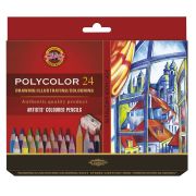 Карандаши цветные художественные Koh-I-Noor «Polycolor 3834», 24цв., заточен.+ точилка+2 ч/гр. кар. 1500, картон, европодвес (ПОД ЗАКАЗ)
