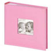 Фотоальбом BRAUBERG «Cute Baby» на 200 фото 10х15 см, под кожу, бумажные страницы, бокс, розовый, 391141