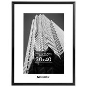 Рамка 30х40 см небьющаяся, багет 14 мм, пластик, BRAUBERG «Original», черная, 391230
