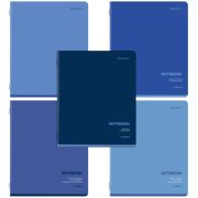 Тетради ДЭК А5 48 л. КОМПЛЕКТ 5 шт. BRAUBERG, скоба, клетка, SoftTouch, «КЛАССИКА BLUE», 404913