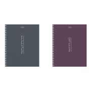 Тетрадь А5, 80 л., HATBER, гребень, клетка, Soft-touch ламинация, «Криптография» (микс в спайке), 090314, 80Т5лВ1гр