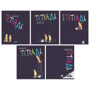 Тетрадь А5 48 л. ПЗБМ скоба, клетка, матовая ламинация, брайль, «Просто тетрадь» (микс в спайке), 22617