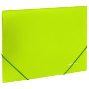 Папка на резинках «Brauberg» Neon, до 300 листов, неоновая зеленая, 227460
