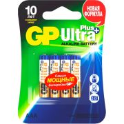 Батарейки КОМПЛЕКТ 4 шт., GP Ultra Plus G-Tech, AAA (LR03), алкалиновые, мизинчиковые, 24AUPA21-2CRSB4