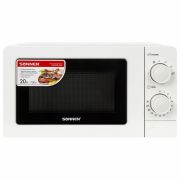 Микроволновая печь SONNEN MW2070B-6MW, 20 л, 700 Вт, таймер, механическое управление, белая, 454651