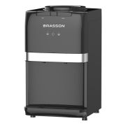 Кулер для воды BRASSON (БРАССОН) TSC-03, настольный, НАГРЕВ/ОХЛАЖДЕНИЕ КОМПРЕССОРНОЕ, 2 крана, черный, 455428