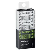 Ластик Berlingo «Tech it», 8шт., прямоугольный, 45*25*10мм, PVC бокс