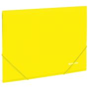 Папка на резинках «Brauberg» Neon, до 300 листов, неоновая желтая, 227461