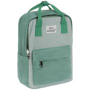 Рюкзак MESHU «Ever green», 36*27*11см, 1 отделение, 3 кармана, вельвет