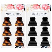 Крабы для волос НАБОР 6 шт, 2,7 см, АССОРТИ, MONTE VITA (МОНТЕ ВИТА) 457024