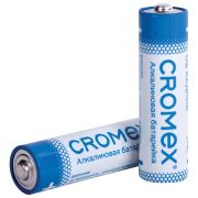 Батарейки алкалиновые «пальчиковые» КОМПЛЕКТ 4 шт., CROMEX (КРОМЕКС) Alkaline, AA (LR6, 15A), спайка, 457132